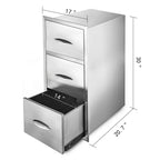 Outdoor Kitchen Drawer Door Access BBQ Drawer For Grill Flush Enclosed Drawer