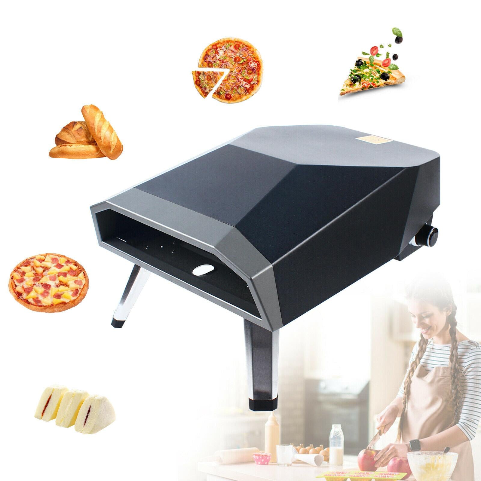 Aluminum Tabletop Pizza Oven 12" Pizza Maker Portable Oven Gas Oven Fast Heating