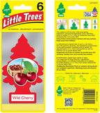 LITTLE TREES Air Fresheners Car Air Freshener. Hanging Tree Provides Long Lasting Scent for Auto or Home. Wild Cherry, 24 Air Fresheners