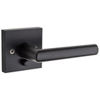 Halifax Square Matte Black Privacy Bed/Bath Door Lever (4-Pack)