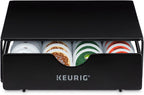 Keurig K-Mini Single Serve Coffee Maker, Black &amp; Slim Non-Rolling Storage Drawer, Coffee Pod Storage, Holds up to 24 K-Cup Pods, Black, Storage Drawer - 24ct, 9.2 x 3.3 x 12.2 inches