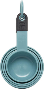 KitchenAid KE058OHAQA Classic Measuring Cups, Set of 4, Aqua Sky/Black