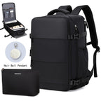 LarCapacity Travel Backpack With Shoe Compartment, Dacron Lightweight Laptop Daypack With Charging Port, Fashion Travel Commuter Bag