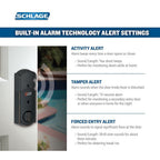 Camelot Aged Bronze Connect Z-Wave Plus Smart Deadbolt and Camelot Handleset with Accent Lever with Camelot Trim