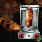 Shawarma Doner Kebab Machine Gyro Grill with 2 Burner Vertical Broiler...