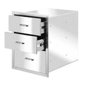 23"x18" BBQ  Steel Triple Drawers Silver Outdoor Kitchen Superior