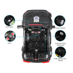 12V Power Wheels, 3 Speeds Ride On Car Truck for Child 3-7, Double Drive Electric Cars with Remote Control, LED Lights, Kids Vehicle for Christmas Gifts to Ride on Pavement Grass Mud, Black, Q8002