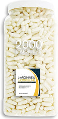 Bulk Buy NOX Blend - 2000 Capsules of L-Arginine & L-Citrulline in a Clear Square Grip Jar