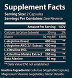 Bulk Buy NOX Blend - 2000 Capsules of L-Arginine & L-Citrulline in a Clear Square Grip Jar