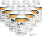 KOMPROCHA Sublingual NMN Supplement 500mg Nicotinamide Mononucleotide Lozenges Max Absorption Enhanced Bioavailability Boost NAD+ for Anti-Aging & Cellular Repair (1200 Tablets, Pack of 10)