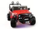 CarZ4KidS 12 Volt Explorer Truck Battery Powered Led Wheels 2 Seater Children Ride On Toy Car For Kids Leather Seat MP3 Music Player with FM Radio Bluetooth R/C Parental Remote | RED
