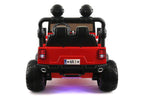 CarZ4KidS 12 Volt Explorer Truck Battery Powered Led Wheels 2 Seater Children Ride On Toy Car For Kids Leather Seat MP3 Music Player with FM Radio Bluetooth R/C Parental Remote | RED