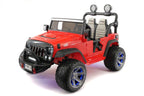CarZ4KidS 12 Volt Explorer Truck Battery Powered Led Wheels 2 Seater Children Ride On Toy Car For Kids Leather Seat MP3 Music Player with FM Radio Bluetooth R/C Parental Remote | RED