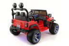 CarZ4KidS 12 Volt Explorer Truck Battery Powered Led Wheels 2 Seater Children Ride On Toy Car For Kids Leather Seat MP3 Music Player with FM Radio Bluetooth R/C Parental Remote | RED