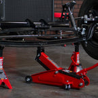 BIG RED T825013S1 Torin Hydraulic Trolley Floor Service/Floor with Blow Mold Carrying StoraCase, 2.5 Ton (5,000 lb) Capacity, Red