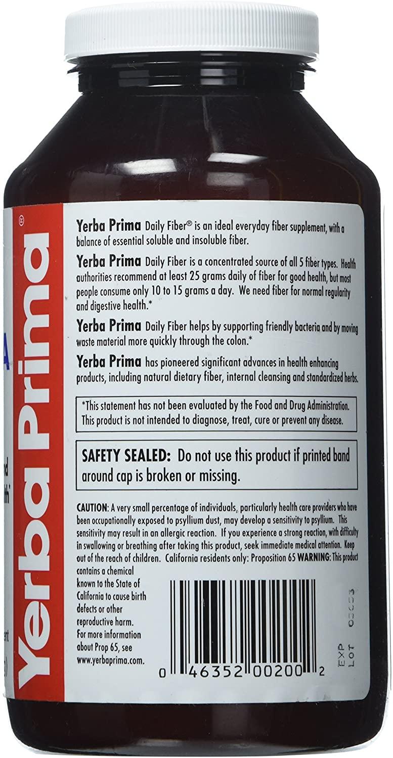 Yerba Prima Daily Fiber Formula, 12 Ounce (Pack of 24)