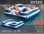 Inflatable 5 Person LounRaft with  Inflatable Tube w/ Cooler