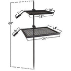 Adjustable & Durable Swivel Grill, CooGrate, & Griddle Plate, Home BBQ, Fun