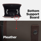 KMMOTORS Foldable Hanging Car Trash Can/Bag/bin, Vegan Leather and Oxford Clothes Car Organizer, Cute car Gadgets (Medium, Brown)