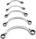 GEARWRENCH 5 Pc. 12 Pt. Reversible Half Moon Double Box Ratcheting Wrench Set, Metric - 9850