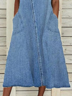 Round Neck Casual Fashion Shift Dress