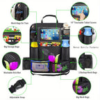 Car Seat Back StoraBag, Waterproof Durable Car Seat Organizer With Clear Screen Tablet Holder, 12 StoraPockets Seat Back Protectors