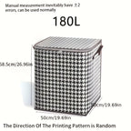180-liter Houndstooth Bag Clothes LarCapacity Household Quilt Bag Moving Bag PacMoisture-proof Bag For PacClothes