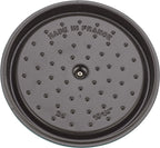 Staub Cast Iron 5.5-qt Round Cocotte - Turquoise, Made in France