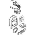 Deadbolt, Solid Bronze Alloy, Brushed Brass, Angle and Flat Strike, Single Cylinder