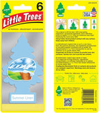 LITTLE TREES Air Fresheners Car Air Freshener. Hanging Tree Provides Long Lasting Scent for Auto or Home. Summer Linen, 24 Air Fresheners