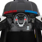 12V Kids Police RC Remote Ride On SUV Car w/ Parent Control, 2 Speeds, Lights, AUX, Sirens - Black