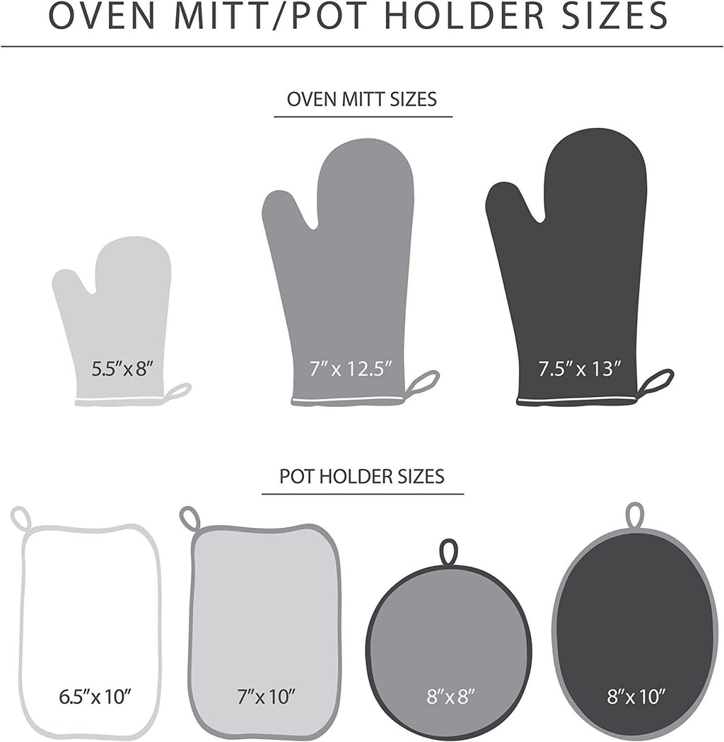 KitchenAid Beacon Two-Tone Mini Oven Mitt 2-Pack Set, Navy/Ink Blue, 5.5"x8"