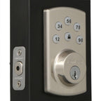 Powerbolt2 Satin Nickel Single Cylinder Electronic Deadbolt Featuring SmartKey Security