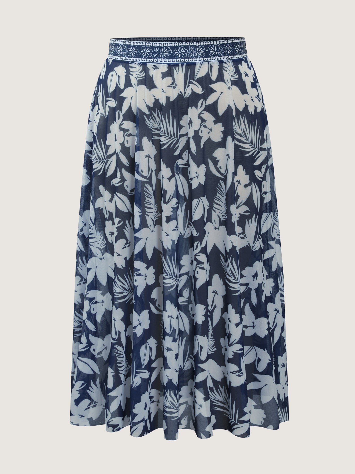 Sarong Set Tropical Print One-Piece Swim