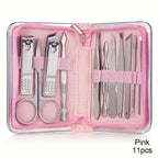 Nail Clipper Set 11/26pcs Set Manicure Set  Anti Splash Fingernail Cutter  Steel Nail Scissor Cuticle Tools