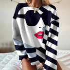 Fashion art print sweatshirt
