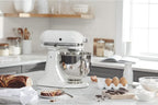 KitchenAid KSM150PSWH Artisan Series 5-Qt. Stand Mixer with Pouring Shield - White