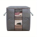 LarClothes StoraBag, Clothes Organizer With Handle &amp; Clear Window, StoraBins Containers For Comforters &amp; Blankets