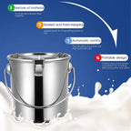 7/14L Cow MilMachine Rechargeable Use Electric Vacuum Pulsation Suction Pump Milker Machine Suitable for Farms Or Daily Family Portable with Brush Milk Lining (7L)