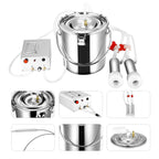 7/14L Cow MilMachine Rechargeable Use Electric Vacuum Pulsation Suction Pump Milker Machine Suitable for Farms Or Daily Family Portable with Brush Milk Lining (7L)
