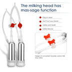 7/14L Cow MilMachine Rechargeable Use Electric Vacuum Pulsation Suction Pump Milker Machine Suitable for Farms Or Daily Family Portable with Brush Milk Lining (7L)