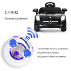 Goplus mercedes benz sls r/c mp3 kids ride on car electric battery toy Black