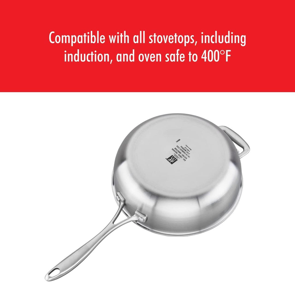 ZWILLING Spirit Ceramic Nonstick Perfect Pan, 4.6-qt, Stainless Steel