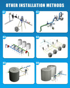 NEWTRY 0.4%-4% Fertilizer Injector for Drip Irrigation Adjustable Water Powered Dosing Pump 3/4" NPT