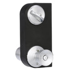 Satin Chrome Single Cylinder Deadbolt with Bell Entry Door Knob Combo Pack