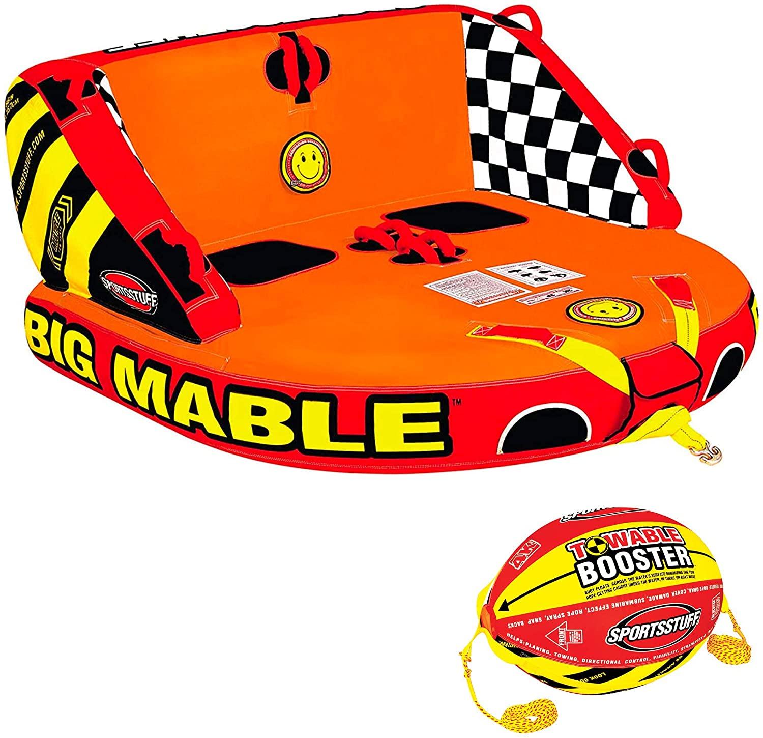 Sportsstuff Big Mable | 1-2 Rider Towable Tube for Boating -  Big Mable/Booster Ball Bundle