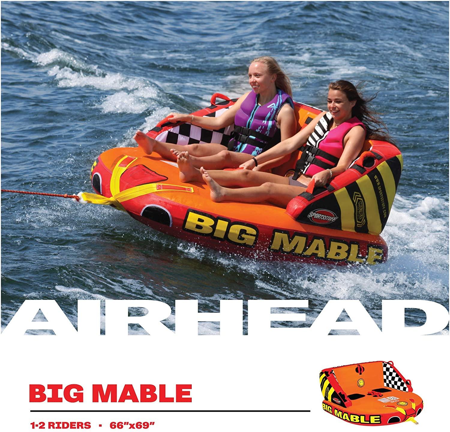 Sportsstuff Big Mable | 1-2 Rider Towable Tube for Boating -  Big Mable/Booster Ball Bundle