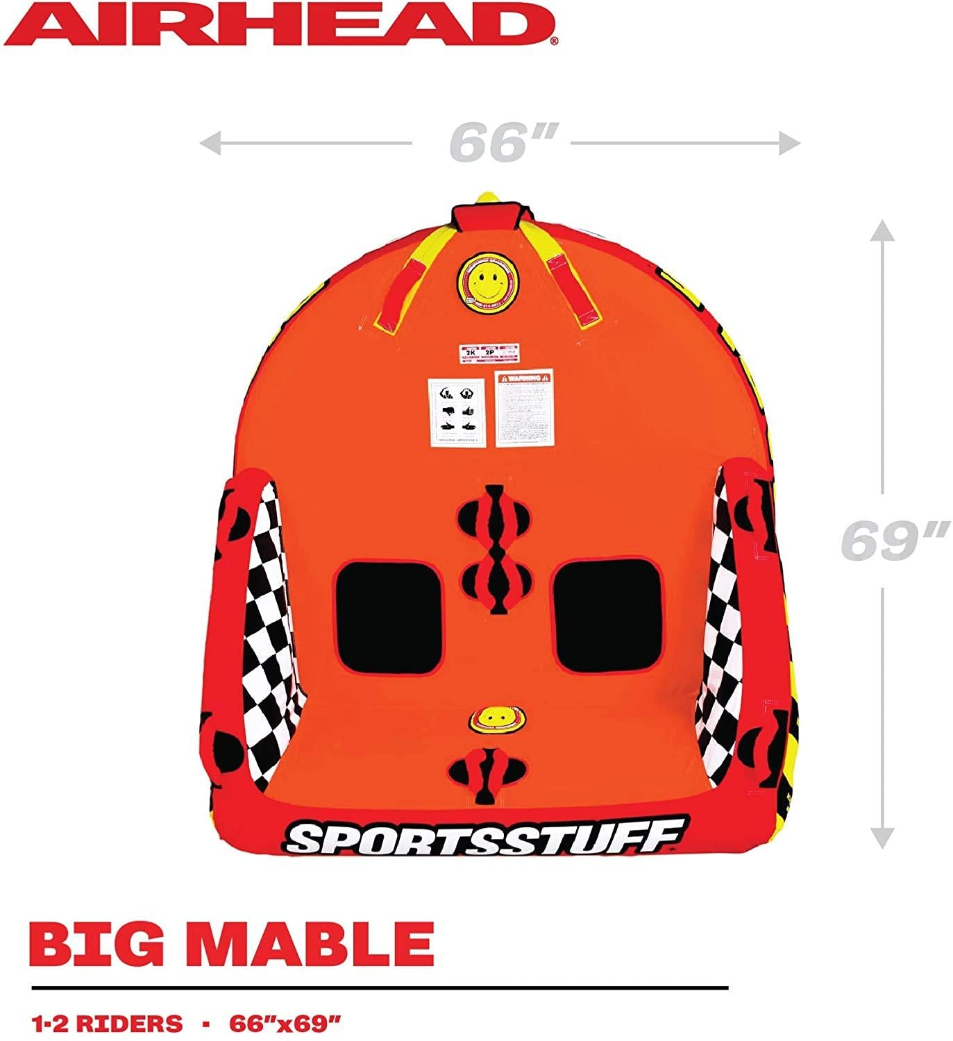 Sportsstuff Big Mable | 1-2 Rider Towable Tube for Boating -  Big Mable/Booster Ball Bundle