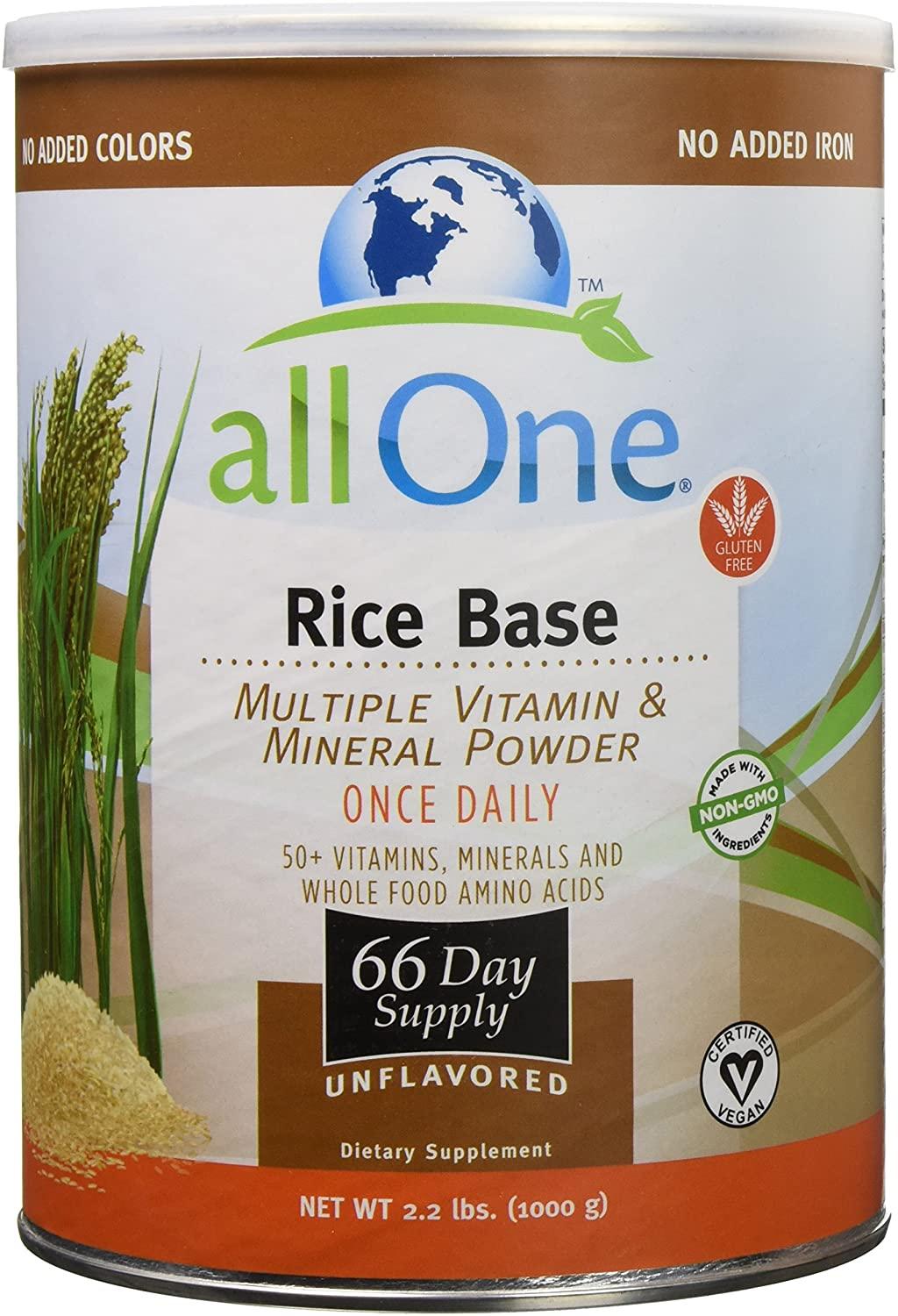 All One Rice Base 66 Day Supply Powder, Unflavored, 6 Count