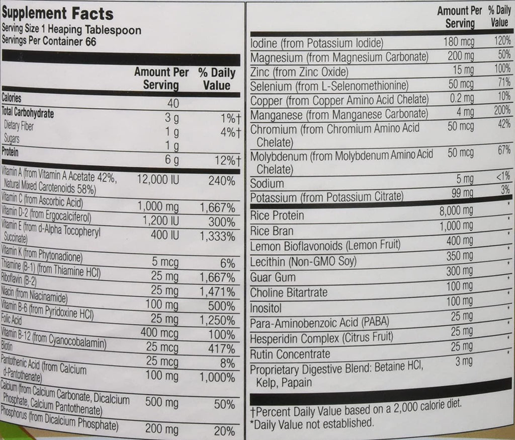All One Rice Base 66 Day Supply Powder, Unflavored, 6 Count